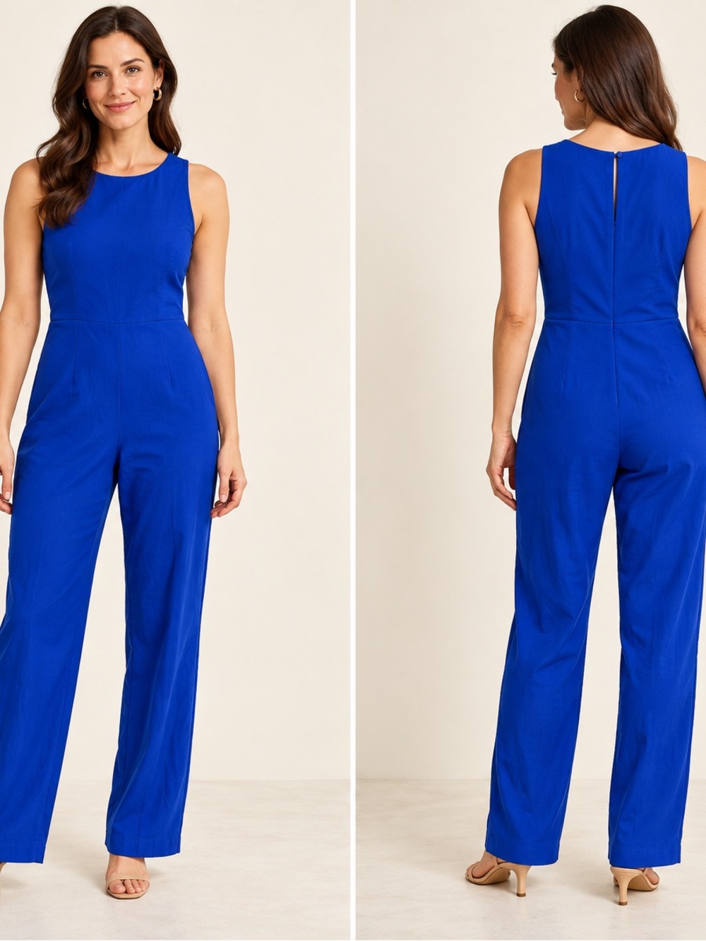 Boden Cobalt Blue Sleeveless Jumpsuit – US 8 Regular / UK 12R
